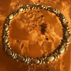 Vintage scarab collar necklace.